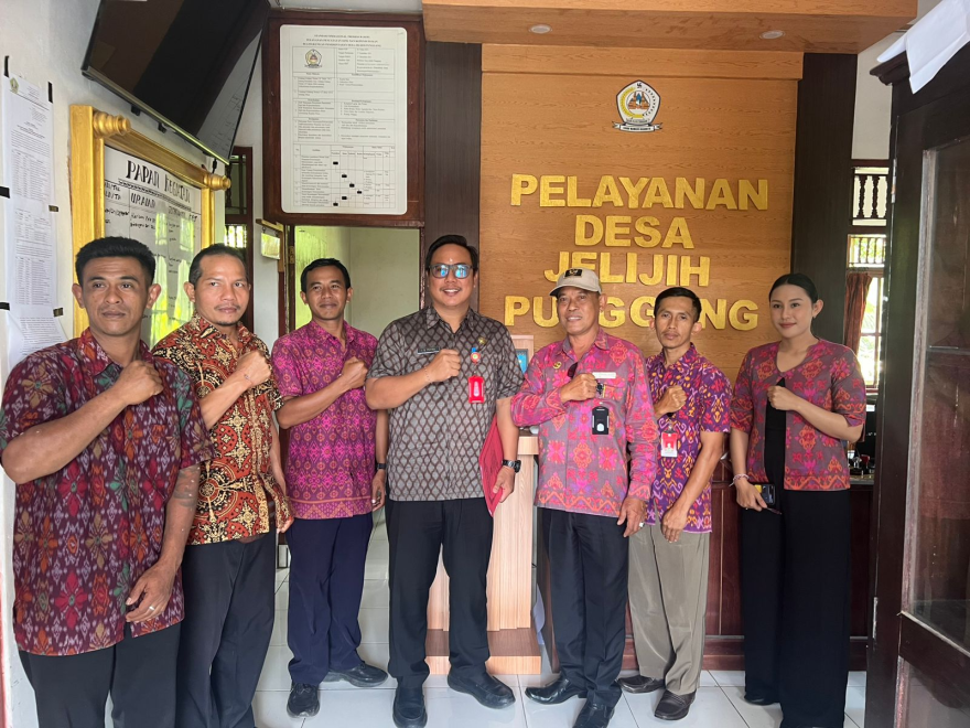 MONITORING PENDATAAN DATA DESA PRESISI OLEH TIM KABUPATEN TABANAN DI DESA JELIJIH PUNGGANG